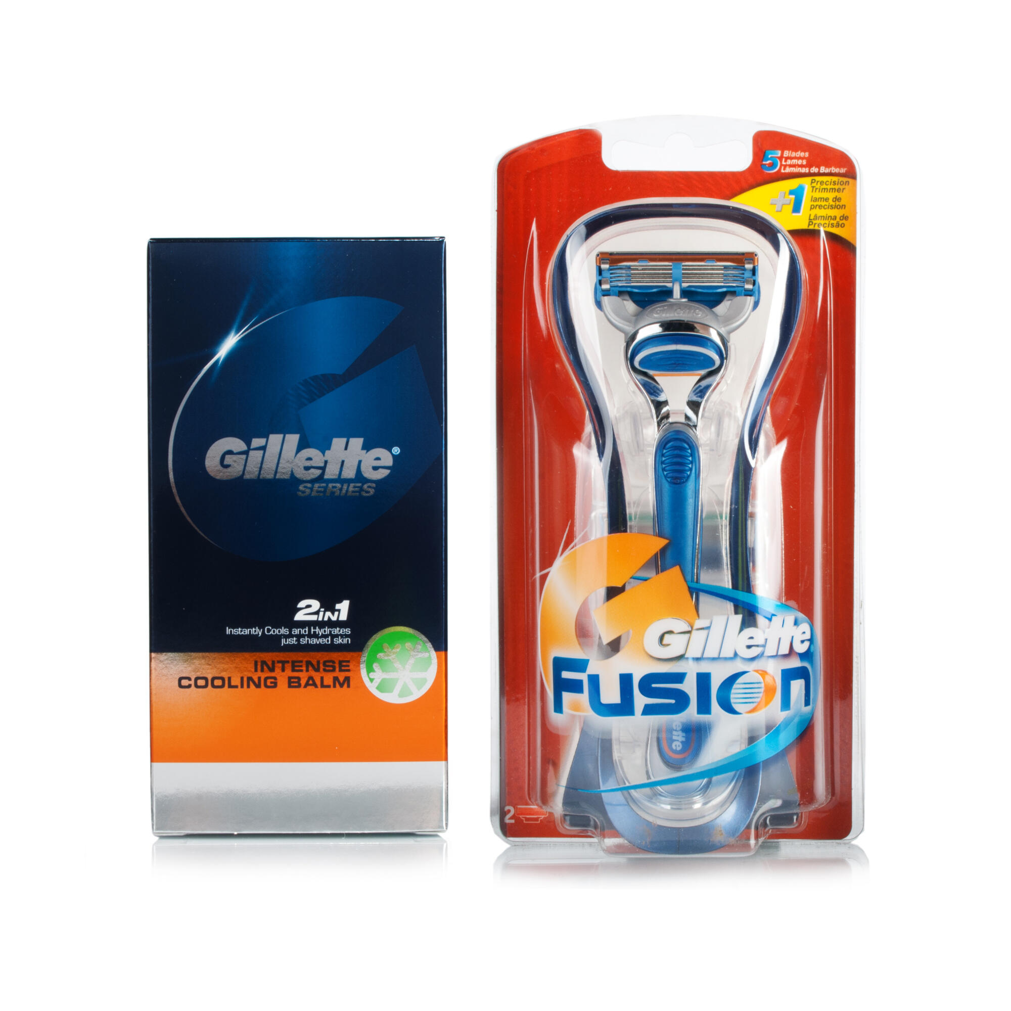 Gillette Fusion Razor With Two Cartridges + Gillette Series After Shave