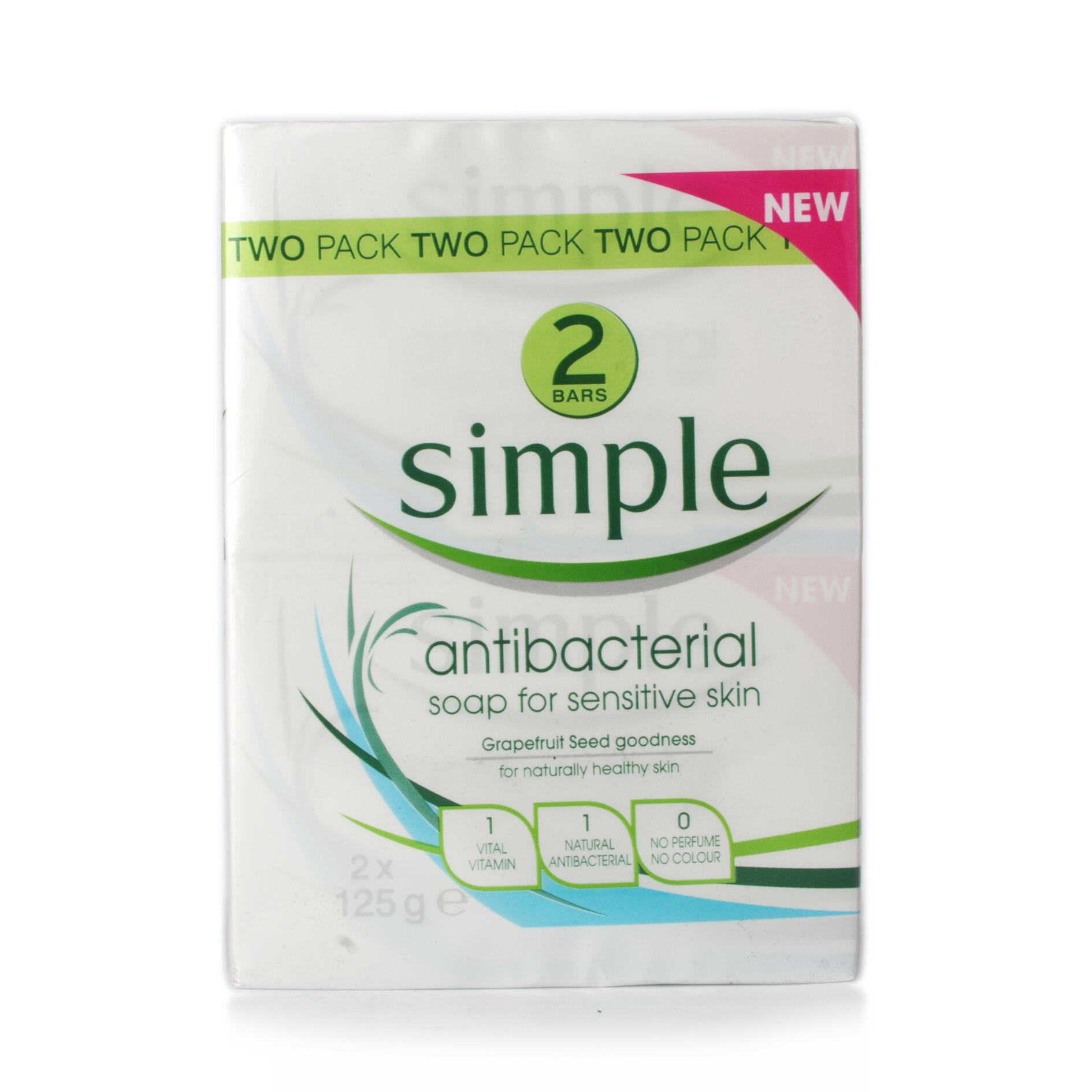Simple AntiBacterial Soap 2 x 125g Chemist Direct