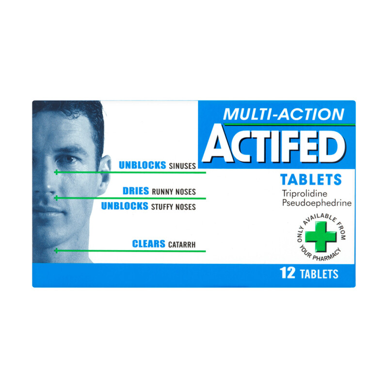 Benign skip High exposure Buy Actifed Multi Action 12 Tablets | Chemist Direct
