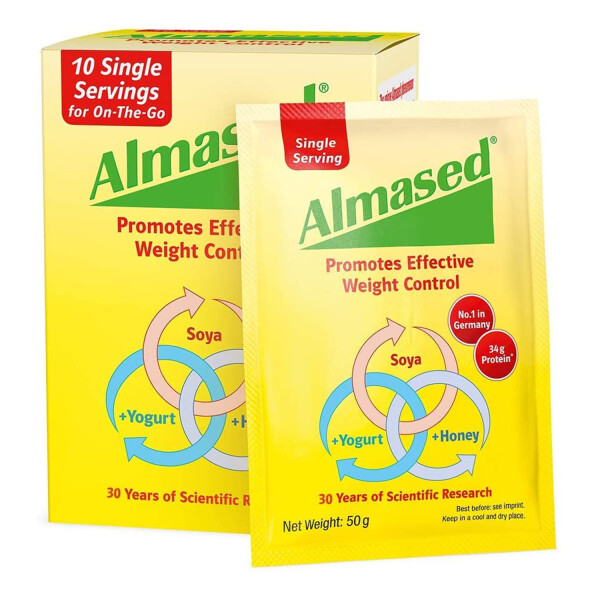 Almased Single Servings Weight Loss Meal Replacement Soya, Honey & Yogurt
