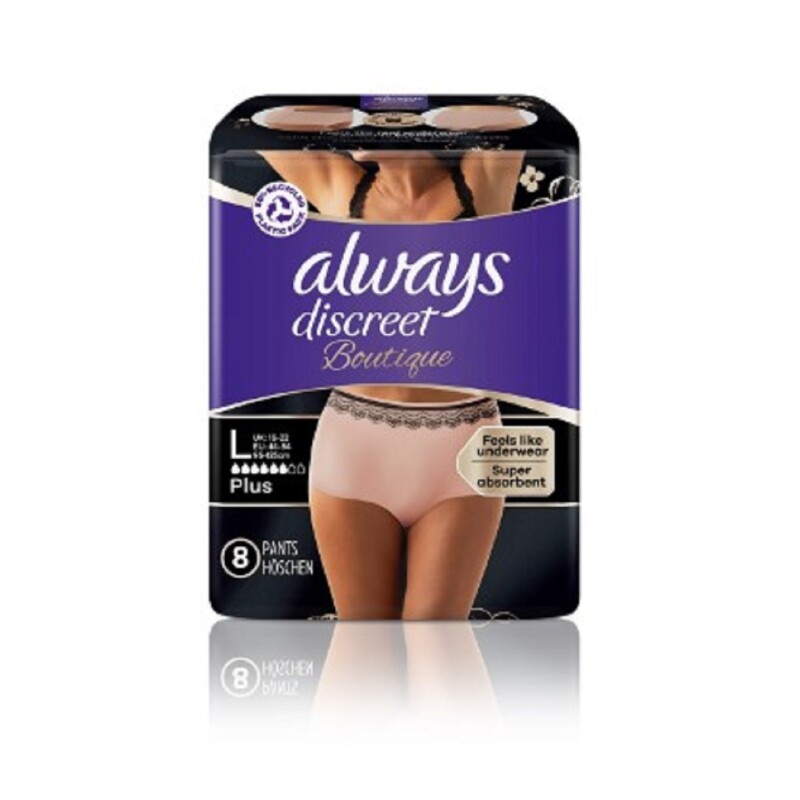 Always Discreet Incontinence Pants Large Normal x 10 Pants