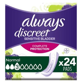 Always Discreet Incontinence Pads Long for Sensitive Bladder