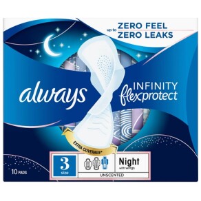 Always Infinity FlexProtect Night Pads with Wings