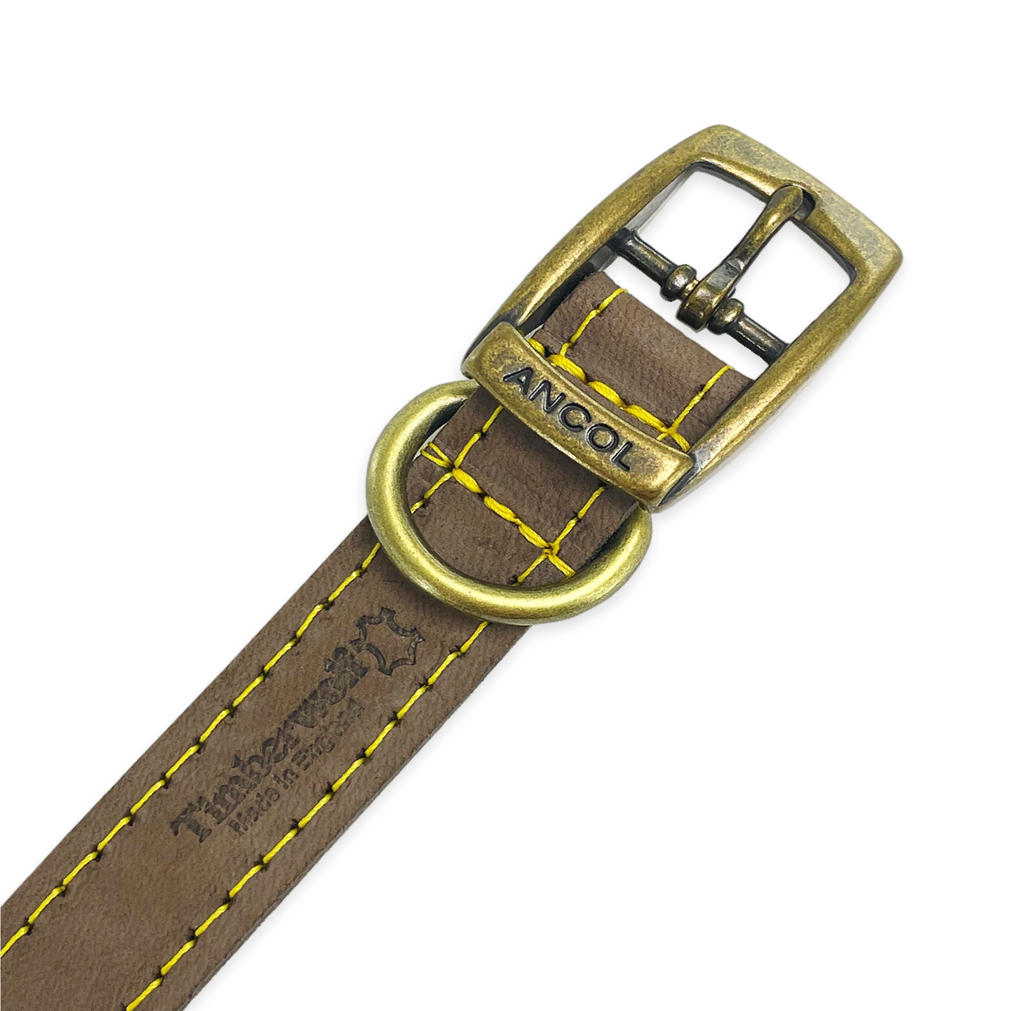 Ancol Timberwolf Leather Collar Sable  