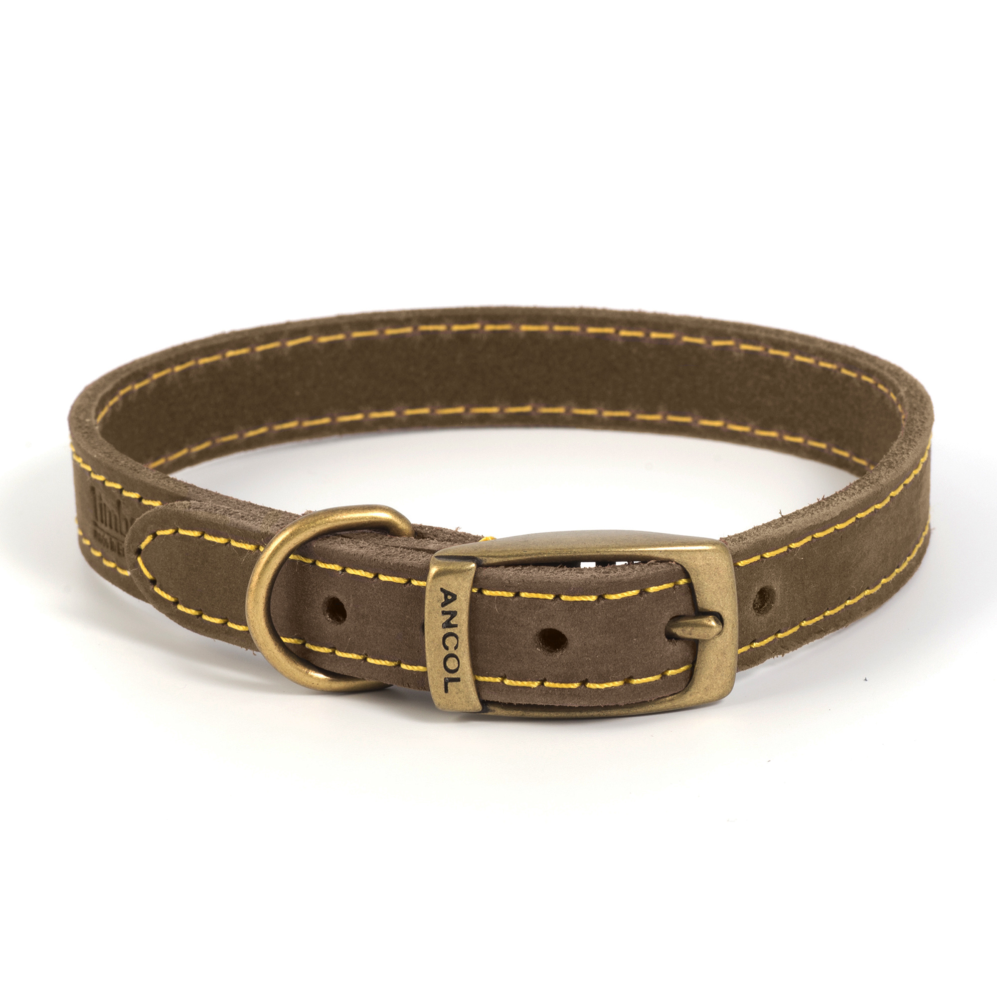 Ancol Timberwolf Leather Collar Sable  