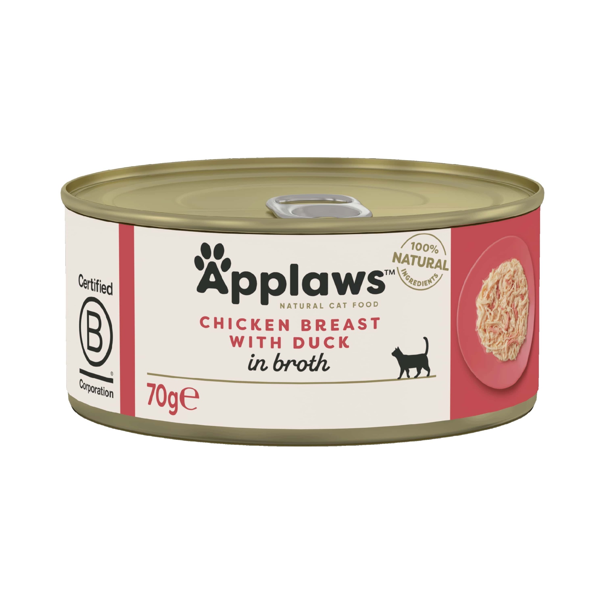 Applaws Adult Wet Cat Food Can Chicken With Duck 70g x 24