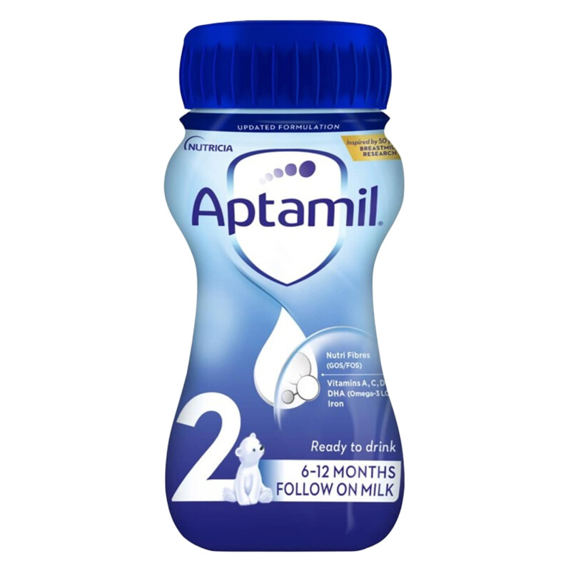Aptamil 2 Follow On Baby Milk Formula Liquid 6-12 Months