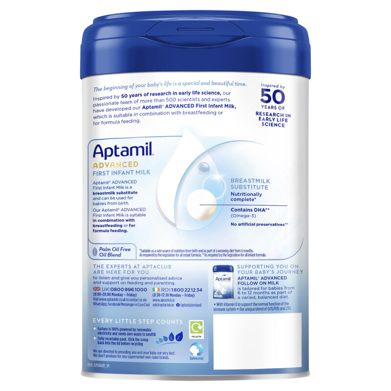 Aptamil Advanced 1 First Baby Milk Formula Powder from Birth