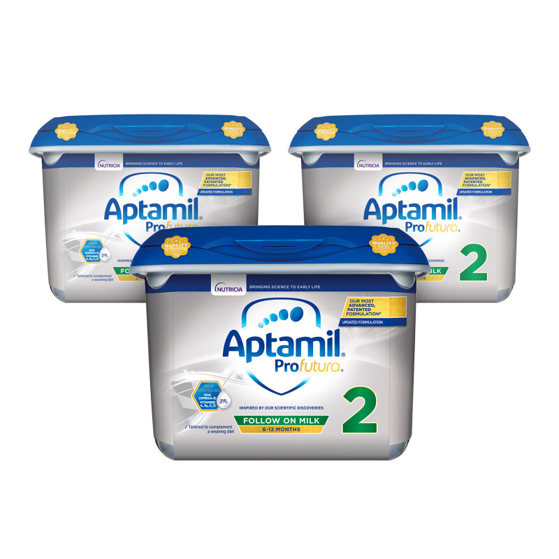Aptamil ProFutura 2 Follow On Baby Milk Formula Powder 6-12 Months Triple Pack