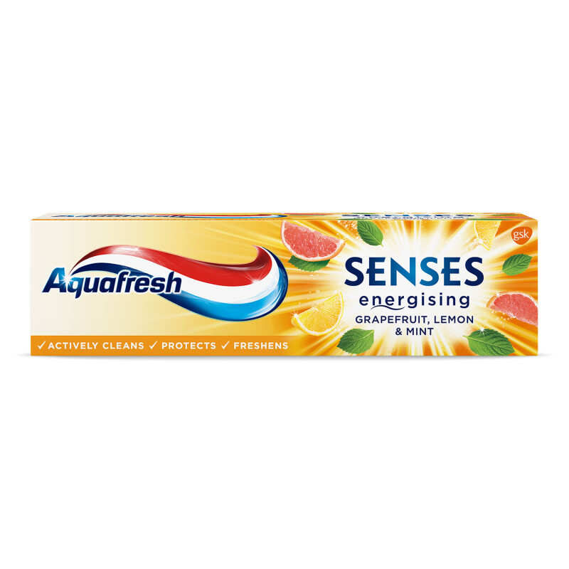 Aquafresh Senses Energising Grapefruit, Lemon & Mint Toothpaste