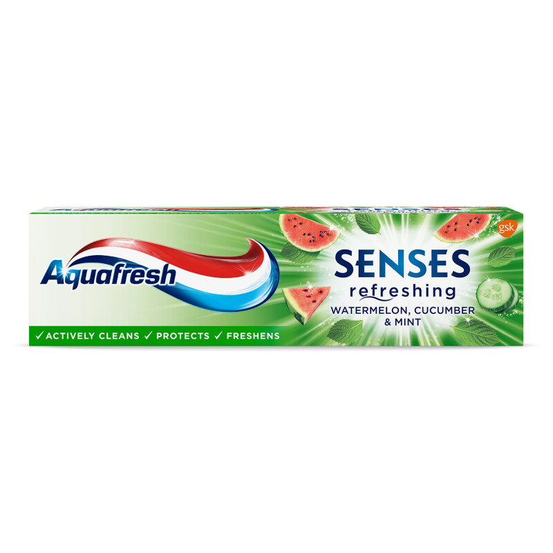 Aquafresh Senses Refreshing Watermelon, Cucumber & Mint Toothpaste