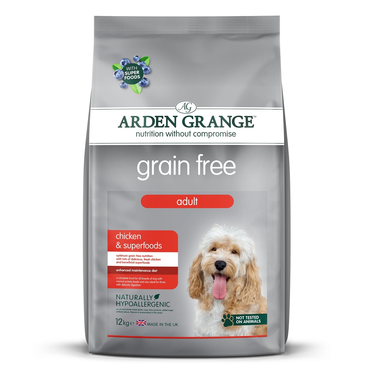 Arden Grange Adult Dog Grain Free Chicken & Superfoods Dry Dog Food 12kg