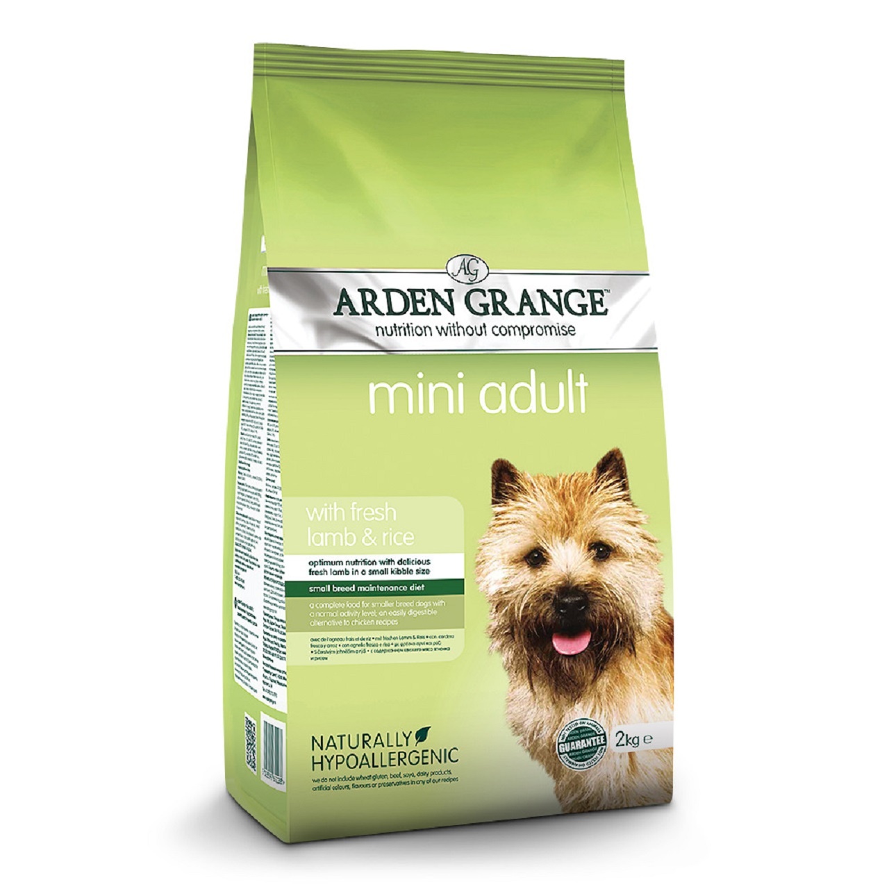 Arden Grange Adult Dog Mini Rich In Fresh Lamb & Rice Dry Dog Food 2kg