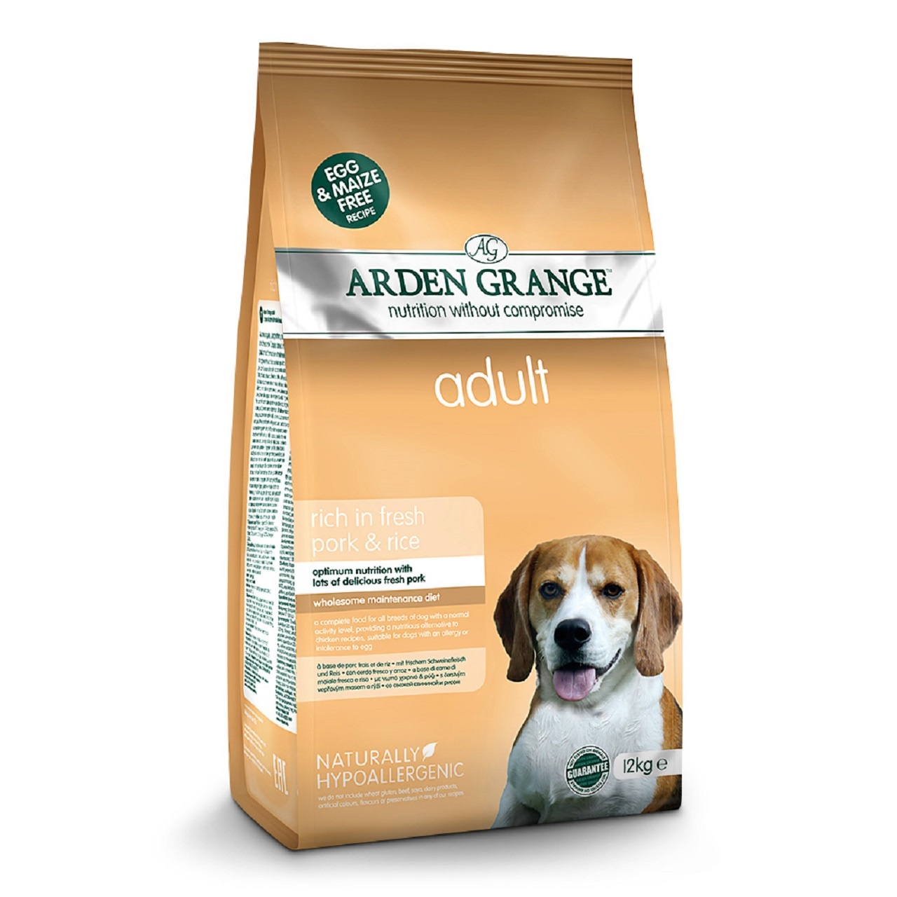 Arden Grange Adult Dog Rich In Fresh Pork & Rice Dry Dog Food 12kg