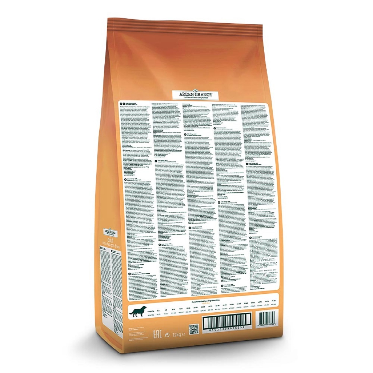 Arden Grange Adult Dog Rich In Fresh Pork & Rice Dry Dog Food 12kg