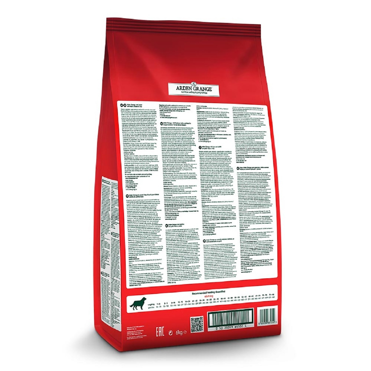 Arden Grange Adult Dog With Fresh Chicken & Rice Dry Dog Food 6kg