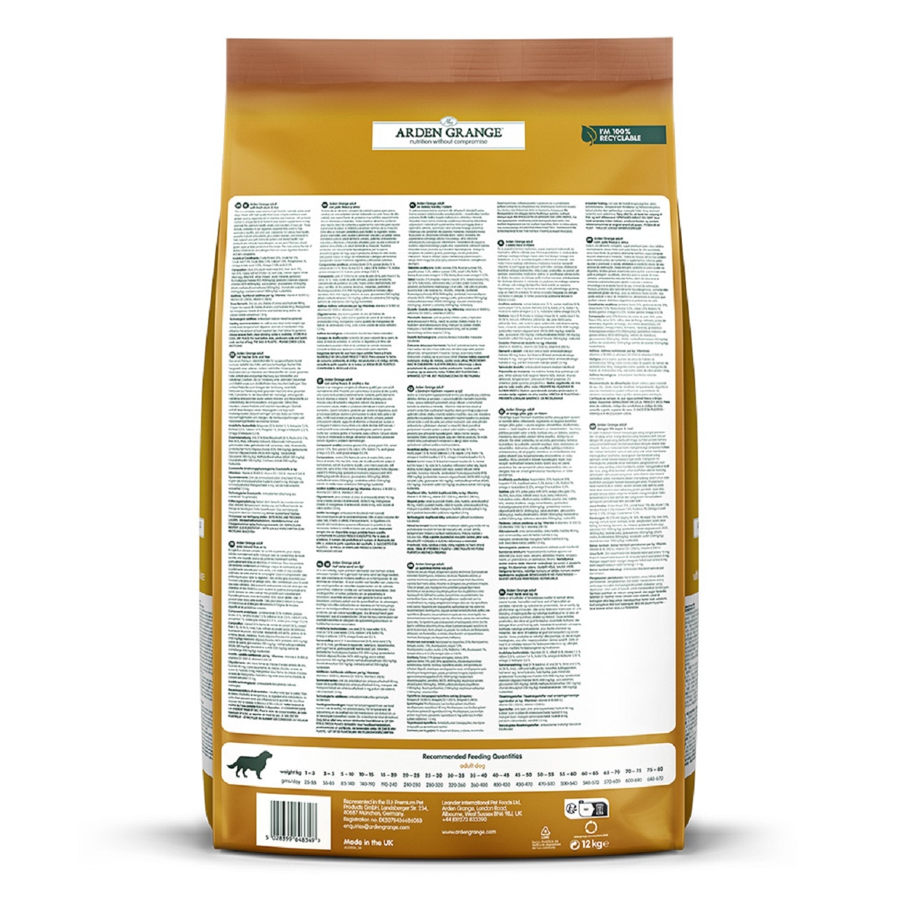 Arden Grange Adult Dog With Fresh Duck & Rice Dry Dog Food 12kg