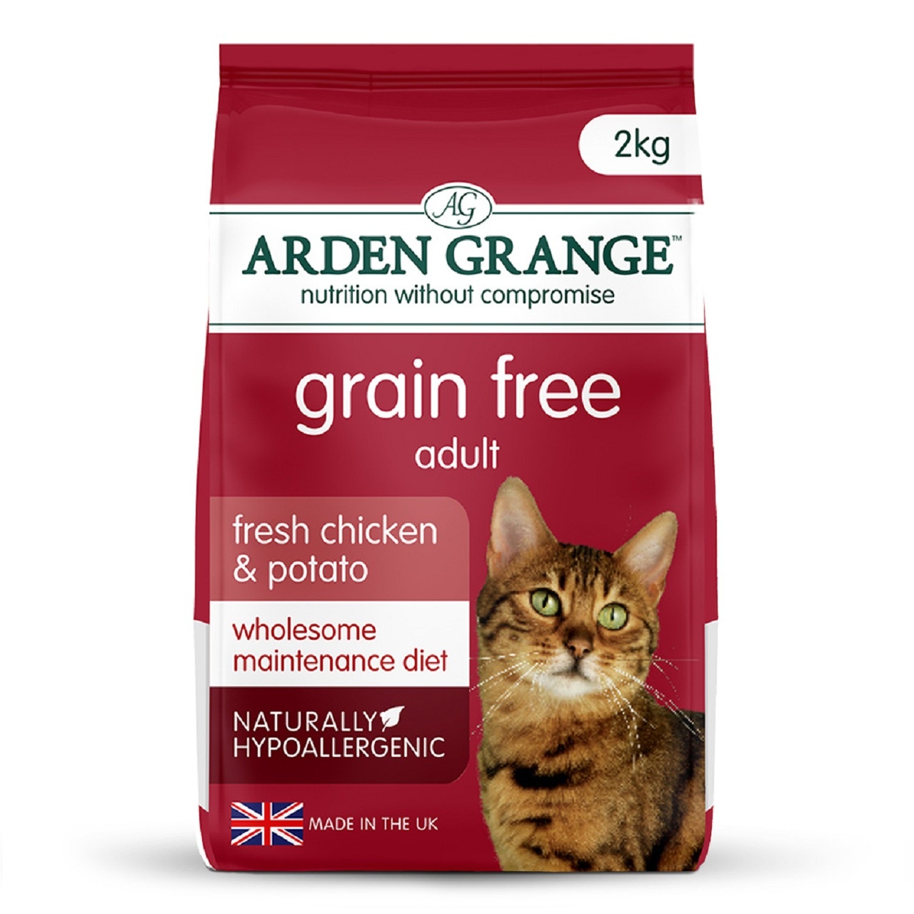 Arden Grange Grain Free Adult Cat Dry Food Fresh Chicken & Potato 2kg