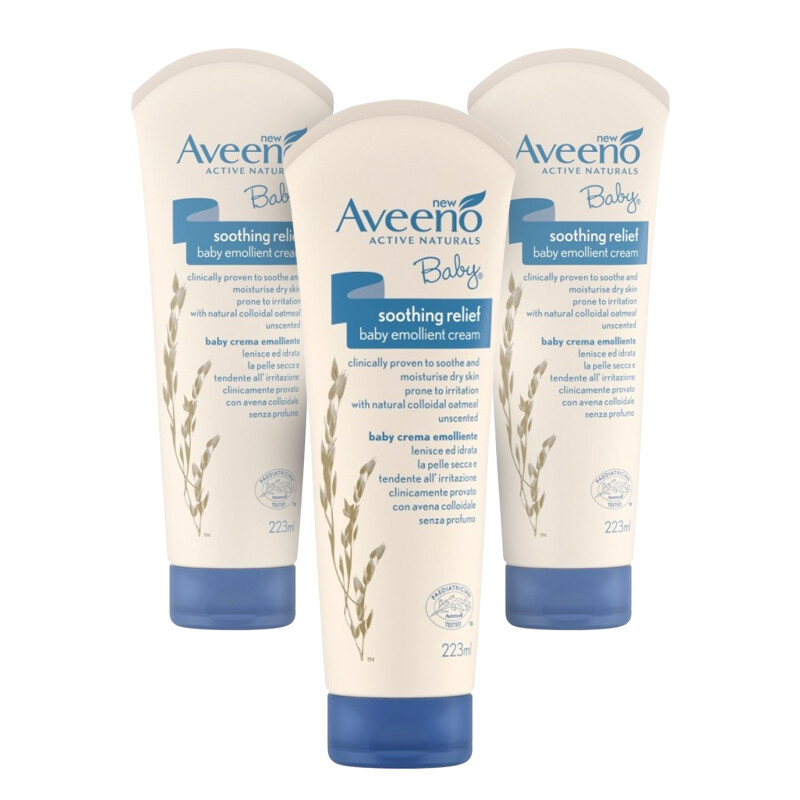 Aveeno Baby Soothing Relief Emollient Cream - 3 Pack