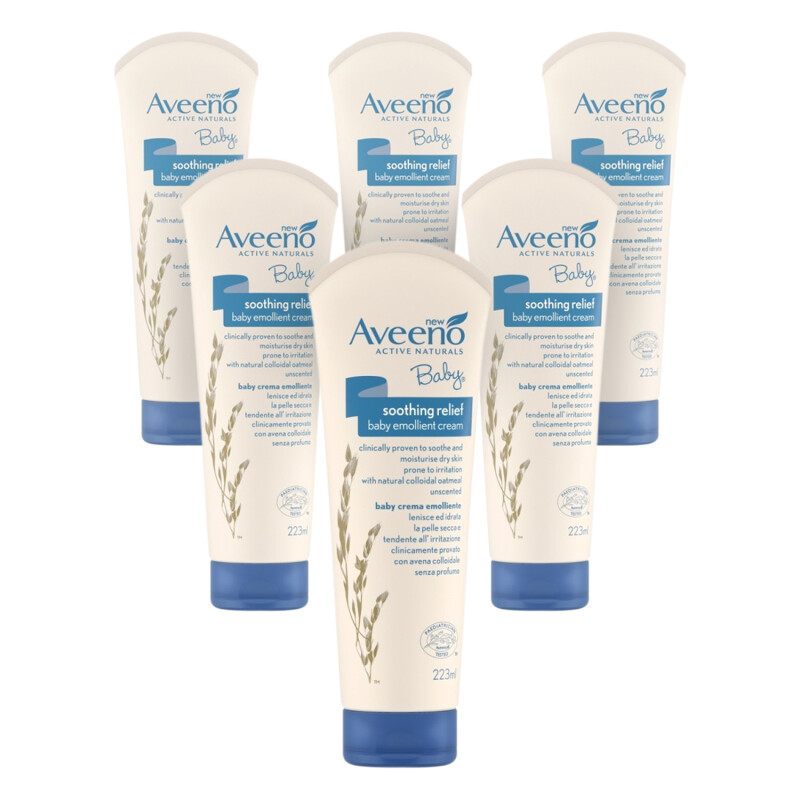 Aveeno Baby Soothing Relief Emollient Cream - 6 Pack