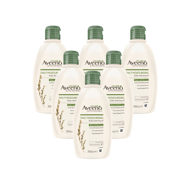 Aveeno Daily Moisturising Body Cleansing Oil 6 Pack