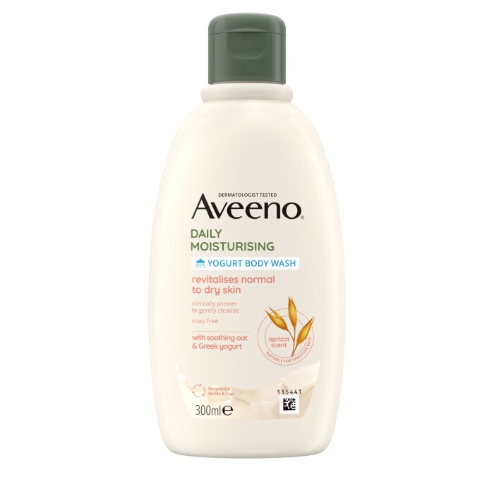 Image of Aveeno Daily Moisturising Yogurt Body Wash With Apricot & Honey