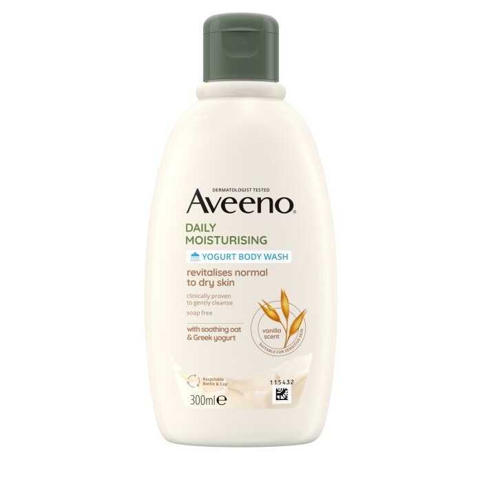 Image of Aveeno Moisturising Yogurt Body Wash Vanilla & Oat Scent
