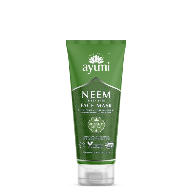 Ayumi Deep Cleansing Pore Neem & Tea Tree Face Mask with Green Clay & Moringa