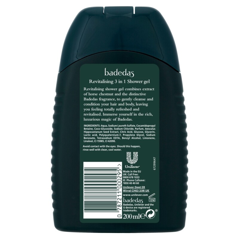 Badedas Revitalising 3in1 Shower Gel, Shampoo & Conditioner