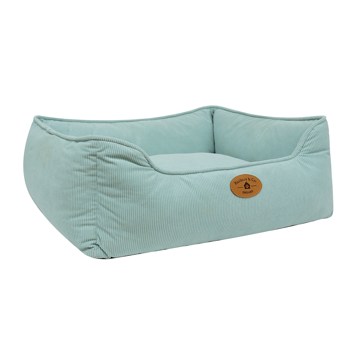 Banbury & Co Rural Retreats Seafoam Corduroy Box Pet Bed -  Small