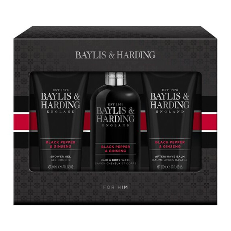 Baylis & Harding Black Pepper & Ginseng Three Piece Set