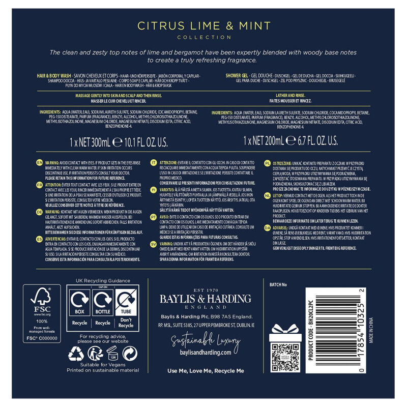 Baylis & Harding Citrus Lime & Mint Two Piece Set