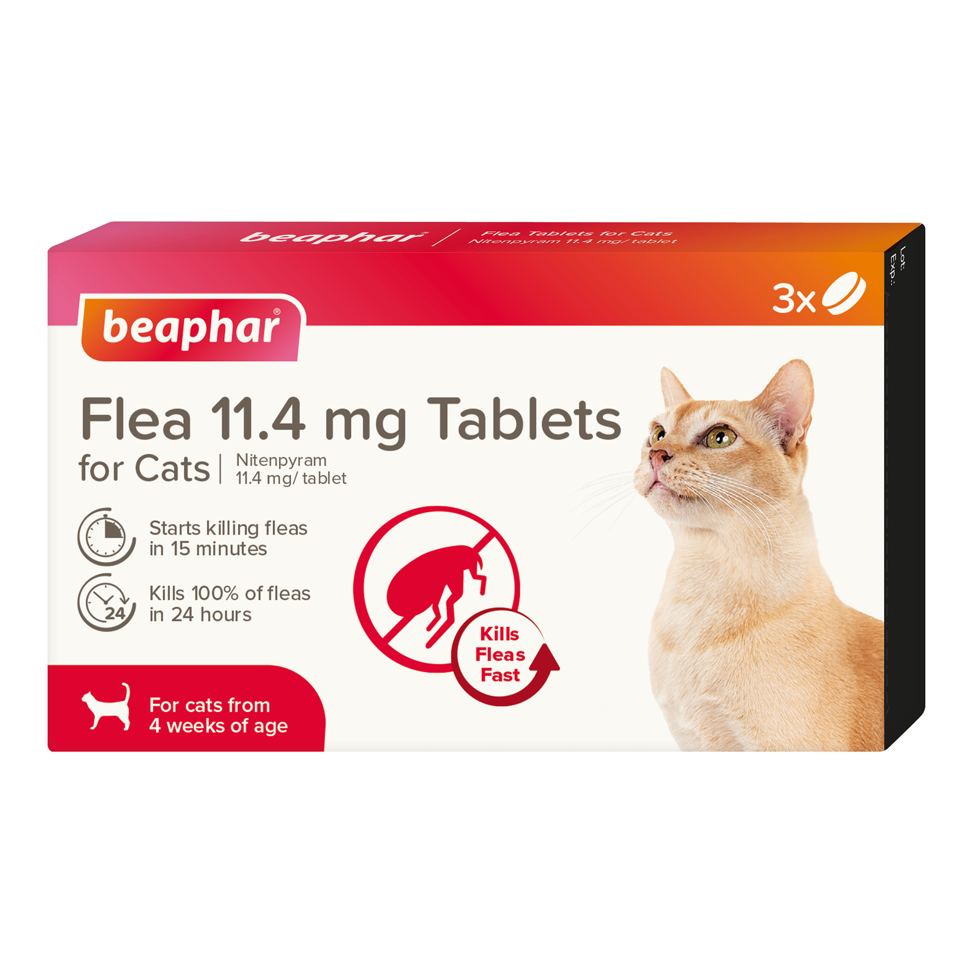 Beaphar Flea Tablets for Cats Pack of 3 