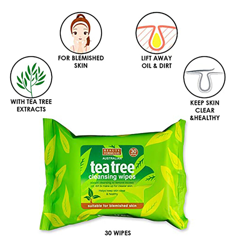 Beauty Formulas Tea Tree Facial Wipes