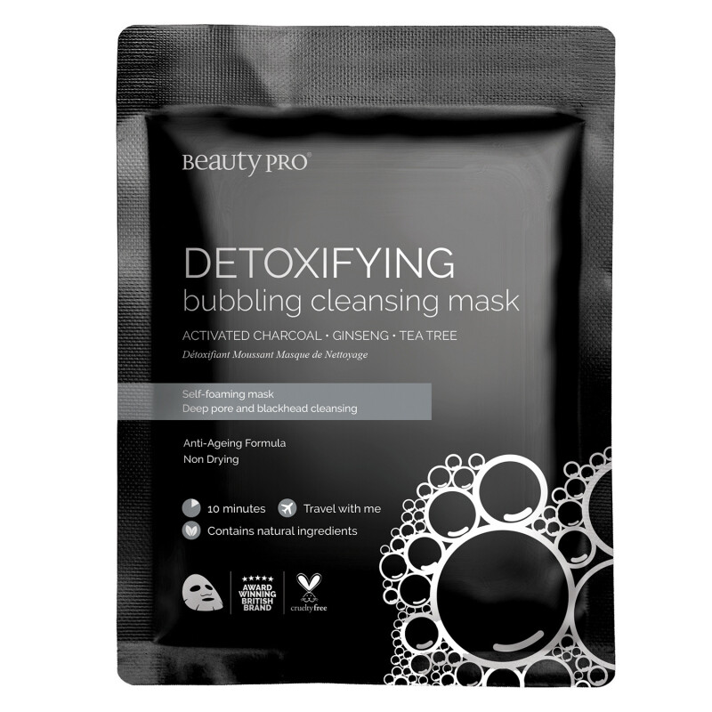 BeautyPro Detoxifying Cleansing Sheet Mask with Activated Charcoal