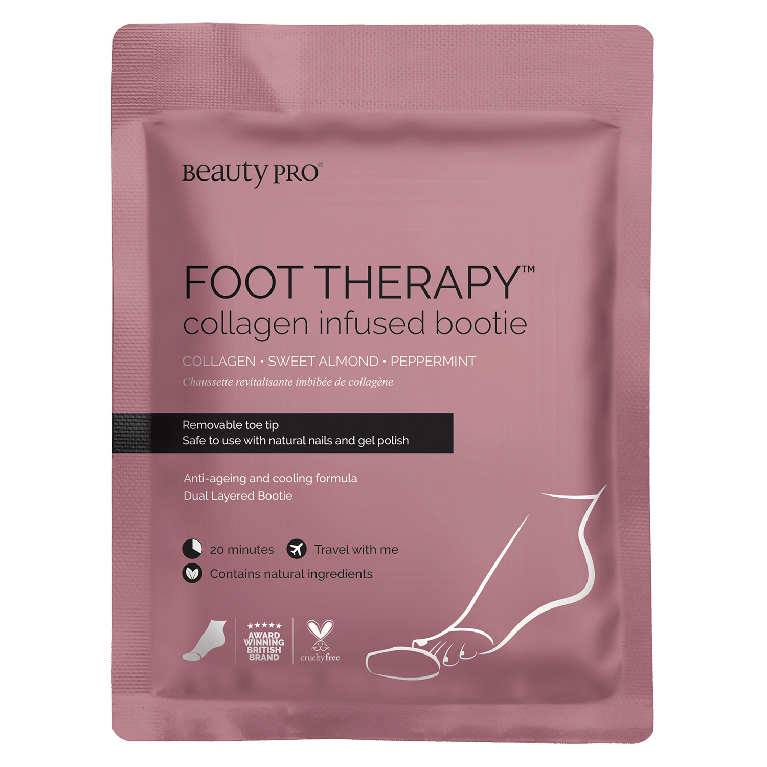 BeautyPro Foot Therapy Collagen Infused Bootie