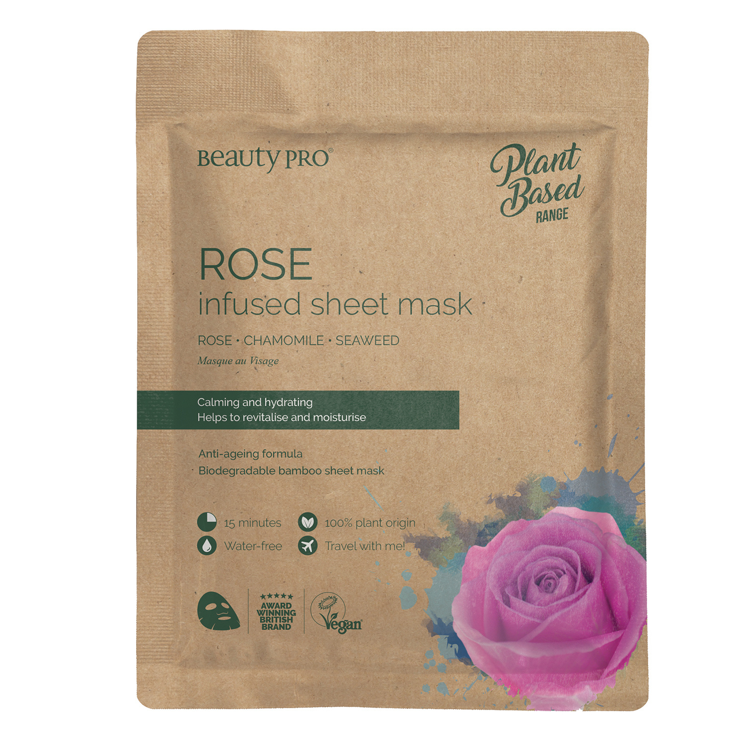 BeautyPro Rose Infused Sheet Mask