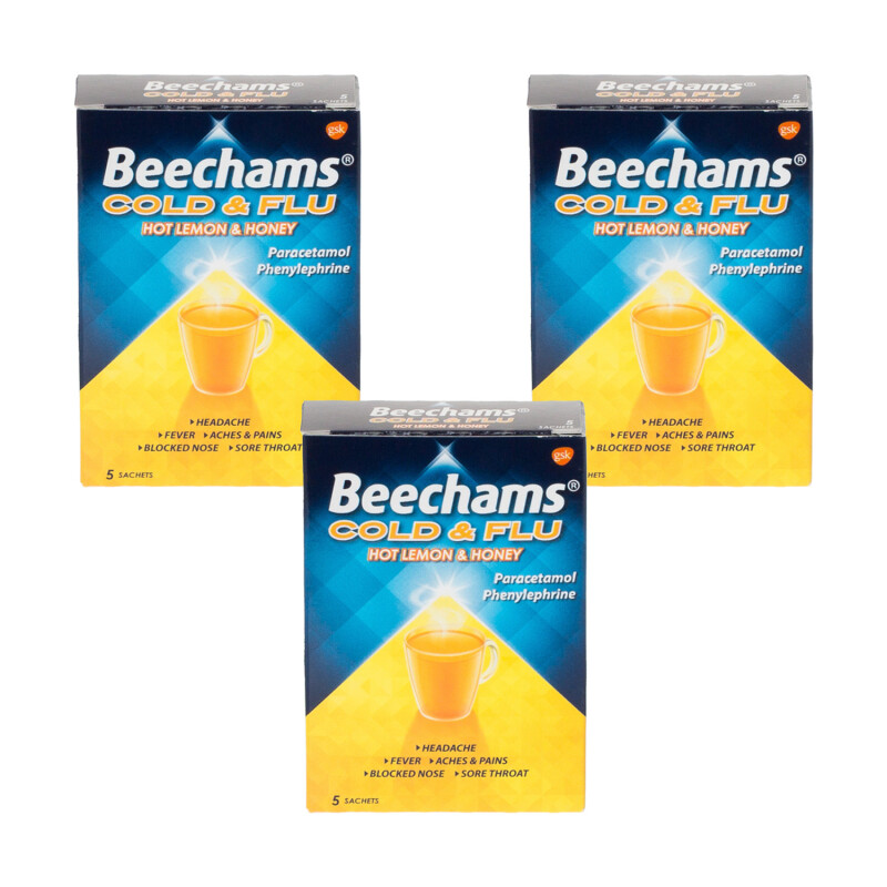 Beechams Cold & Flu Honey & Lemon- Triple Pack