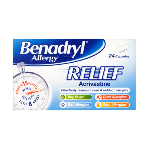 Benadryl
Allergy Relief Capsules 24s