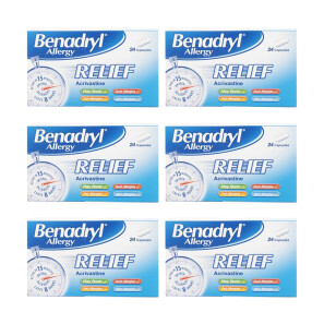 Benadryl Allergy Relief Capsules 6 Pack