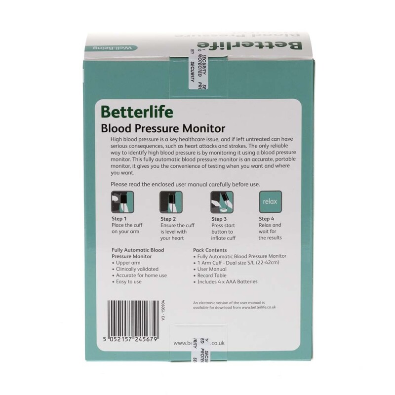 Betterlife Digital Blood Pressure Monitor