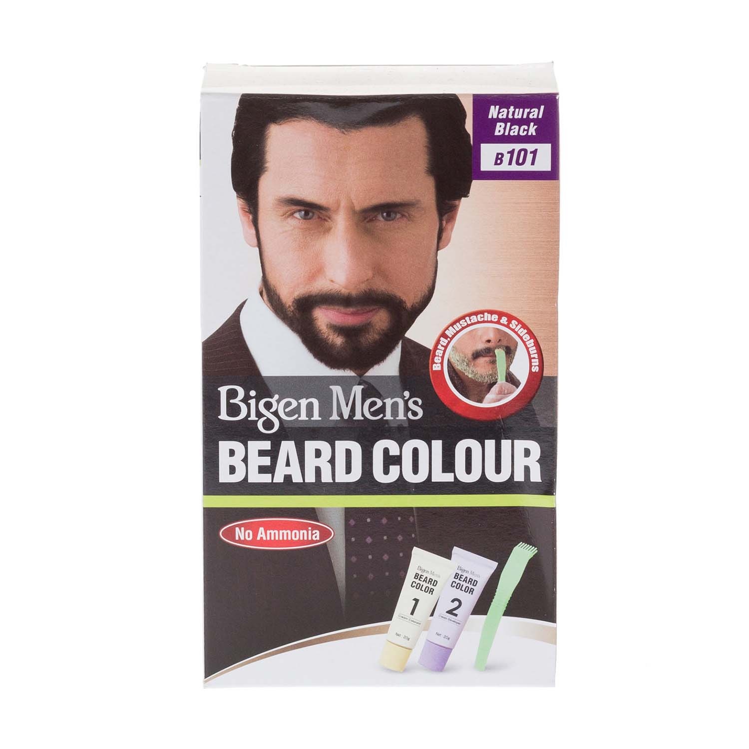 Bigen Men's Beard Colour Natural Black B101