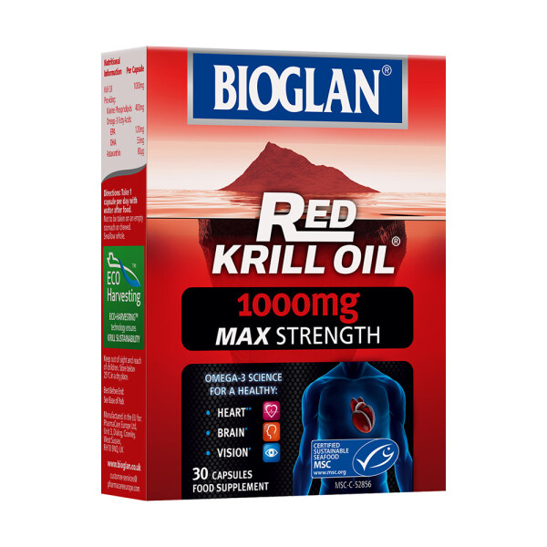 Bioglan Red Krill Oil Max Strength 1000mg Capsules