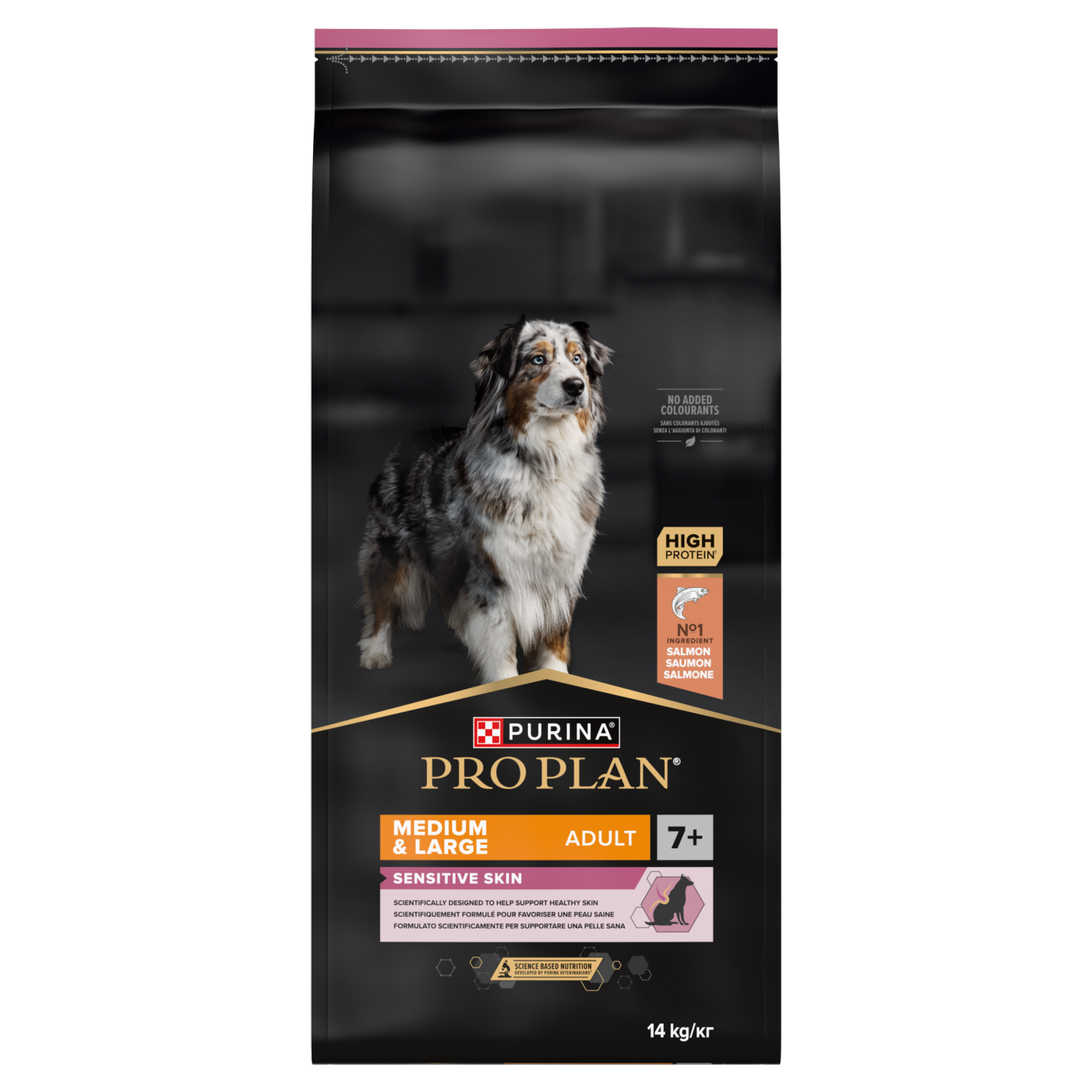 Purina PRO PLAN Medium & Large Senior 7+ Sensitive Skin Salmon Dry Dog Food 14kg