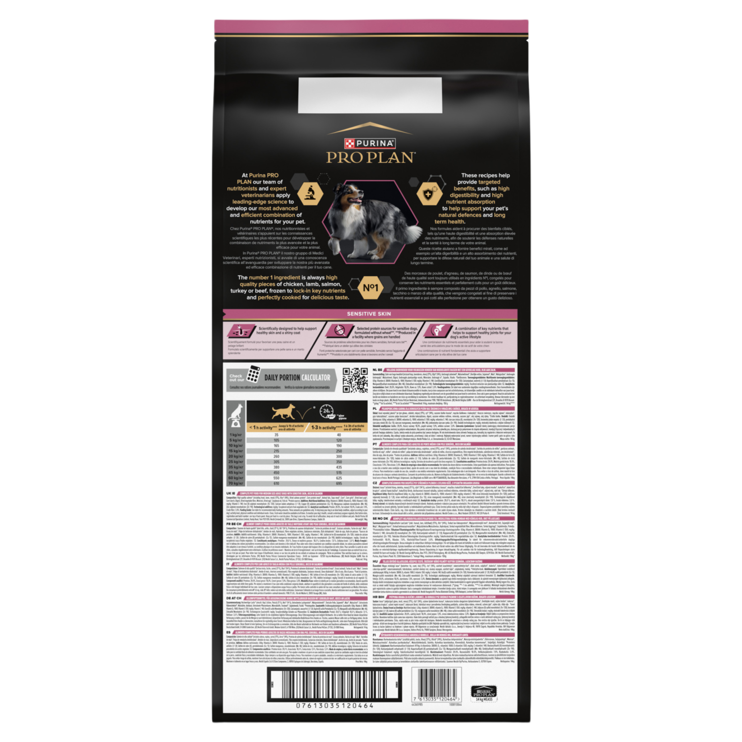 Purina PRO PLAN Medium Sensitive Skin Salmon Dry Dog Food 14kg