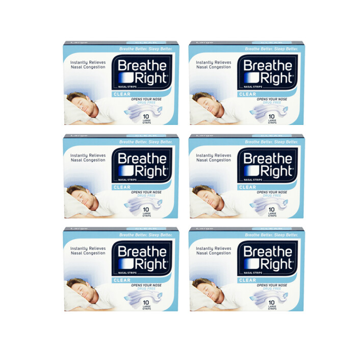 Image of Breathe Right Congestion Relief Nasal Strips Clear Large