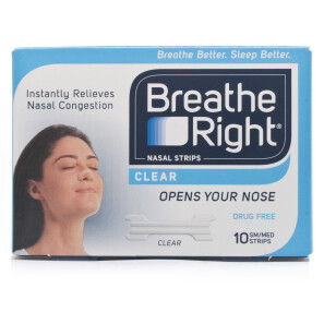  8 Breathe Right Nasal Strips Clear Large - 80 Strips 