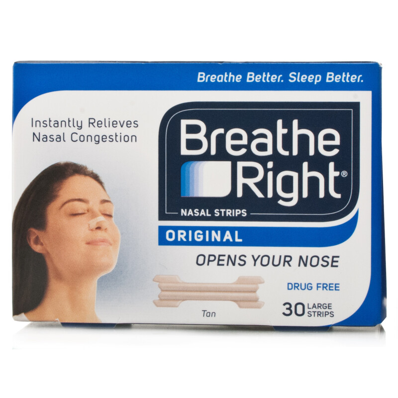 Breathe Right Nasal Strips Tan Large 