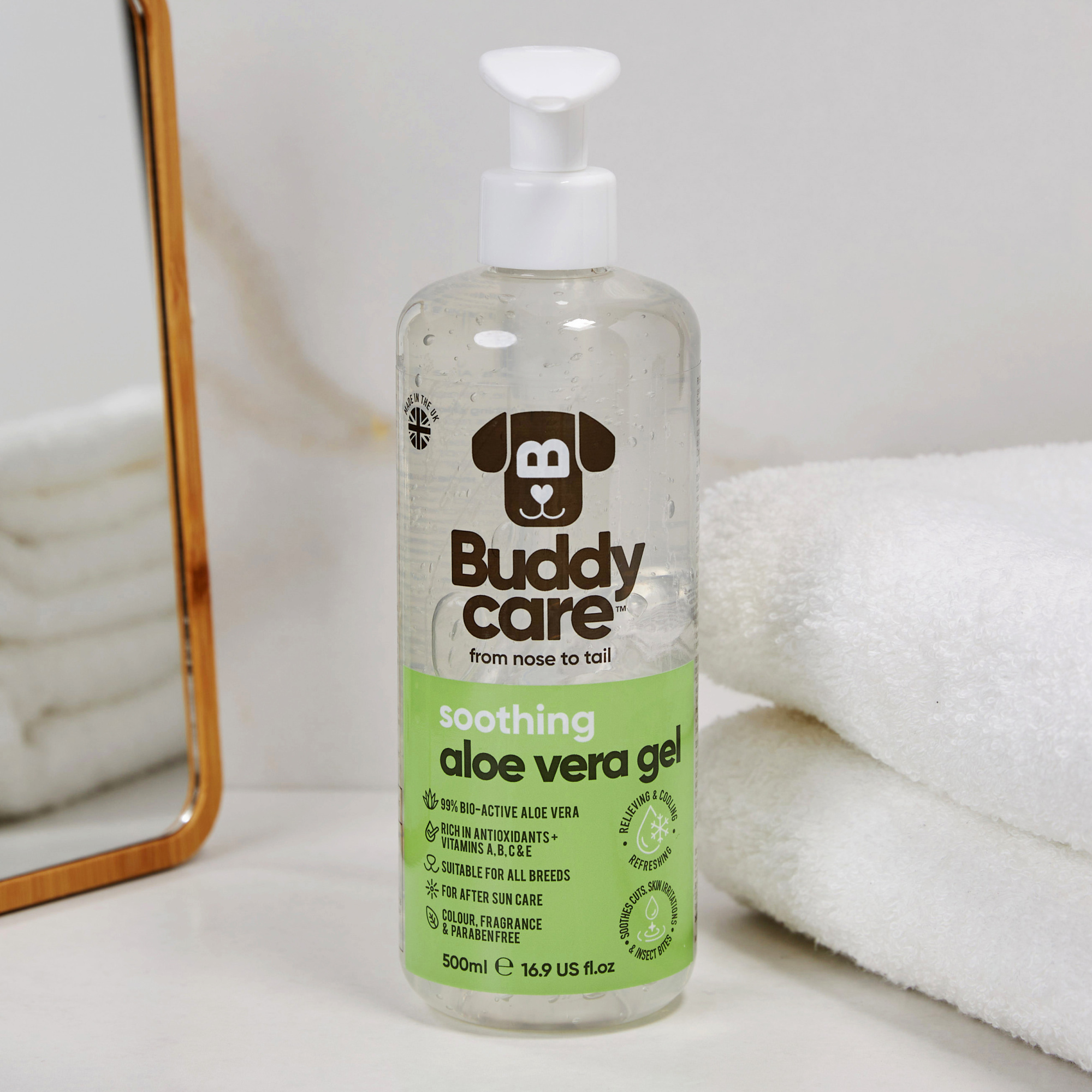 Buddycare Aloe Vera Gel - 500ml / 16.9 fl oz