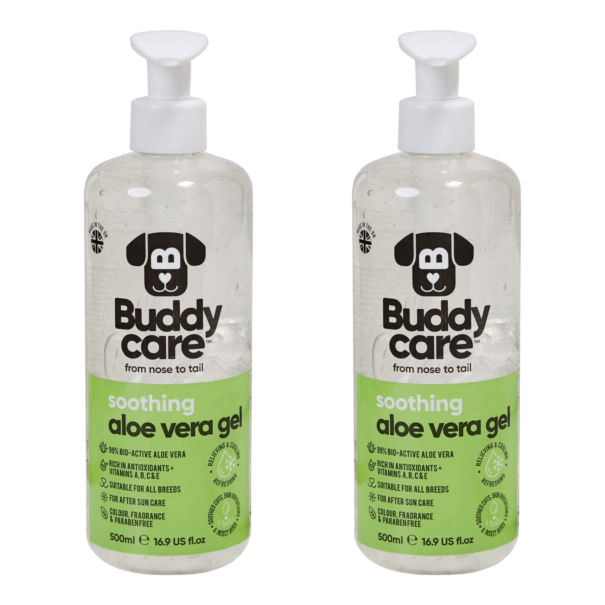 Buddycare Aloe Vera Gel - 500ml / 16.9 fl oz